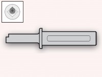 Obrážací držiak na štvorhranný profil 10-13mm, UT-SQ-10/13-32