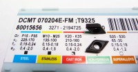 Vymeniteľná rezná doštička DCMT 070204E-FM; T9325, PRAMET