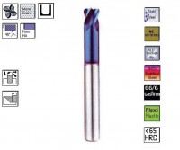 SK torická fréza 4br. 45° TiAlN , CERANIT
