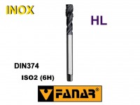 Závitník strojný M10x0,5 HSSE HL ISO2 DIN374 špirálový (40°) INOX , FANAR